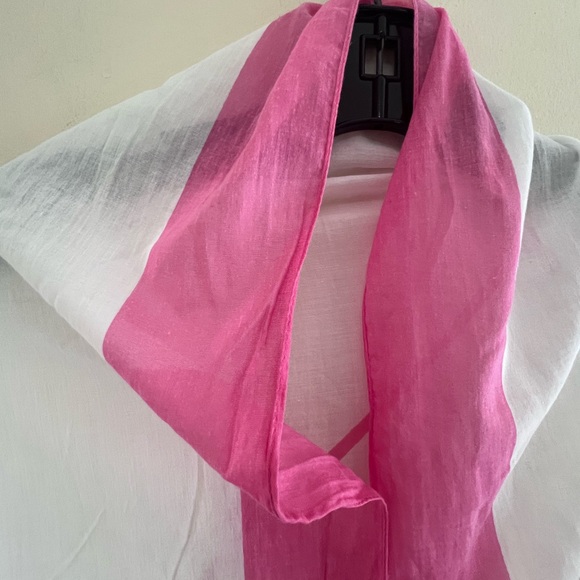 Ralph Lauren Pink and White Scarf - Picture 8 of 12
